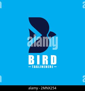 Bird-B-Logo – Vorlage für Vektor-Logo Stock Vektor