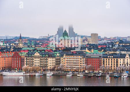 Stockholm, Schwedens Hauptstadt im Winter Stockfoto