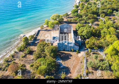 Die antike Basilika Fulfinum Mirine in der Nähe von Omišalj auf der Insel Krk, Kroatien Stockfoto