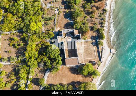 Die antike Basilika Fulfinum Mirine in der Nähe von Omišalj auf der Insel Krk, Kroatien Stockfoto