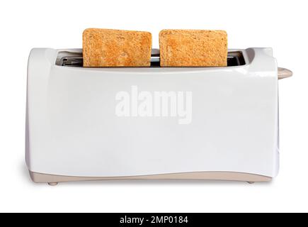 Toaster isoliert auf weißem Hintergrund mit Freistellungspfad Stockfoto