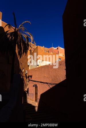 Alte Häuser in Ksar El Atteuf, Nordafrika, Ghardaia, Algerien Stockfoto