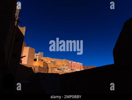 Alte Häuser in Ksar El Atteuf, Nordafrika, Ghardaia, Algerien Stockfoto