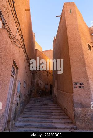 Alte Häuser in Ksar El Atteuf, Nordafrika, Ghardaia, Algerien Stockfoto