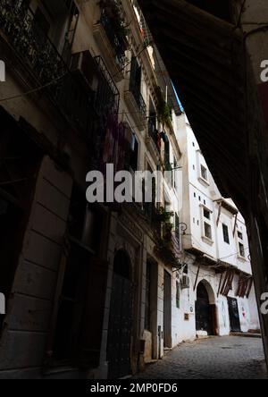 Alte Ottomanenhäuser in der Casbah, Nordafrika, Algier, Algerien Stockfoto