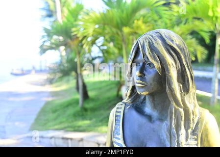 Statue der französischen Schauspielerin Brigitte Bardot in Orla Bardot, Búzios, Rio de Janeiro, Brasilien Stockfoto