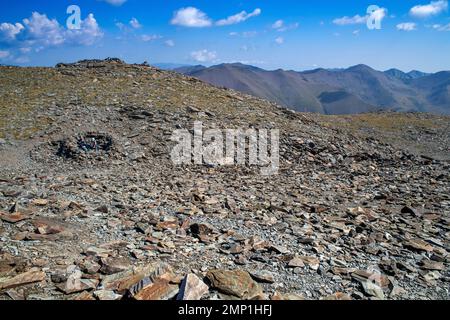 Der Gipfel des Puigmalgebirges, Katalanisch, Pyrenäen, Spanien Stockfoto