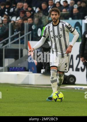 Manuel Locatelli (FC Juventus) während des Spiels Juventus FC gegen AC Monza, italienischer Fußball Serie A in Turin, Italien, Januar 29 2023 Stockfoto