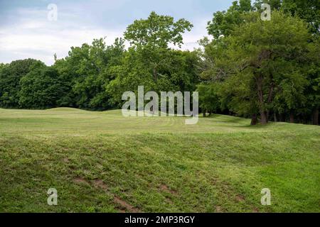 Einheimische amerikanische Hopewell Grashügelkette in Ohio Stockfoto