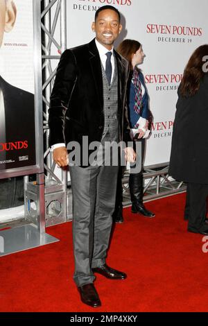 Will Smith kommt zur Premiere von Seven Pounds in Mann's Village in Westwood, Kalifornien. 12/16/08. Stockfoto