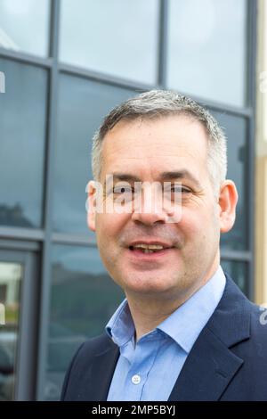 Pearse Daniel Doherty, irische Sinn Féin-Politikerin A Teachta Dála für den Wahlkreis Donegal. Hier in Ardara, County Donegal, Irland. 30. Januar 2 Stockfoto