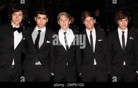 Harry Styles, Zain Malik, Niall Horan, Liam Tomlinson und Liam Payne von „One Direction“ bei den 2011 GQ Men of the Year Awards im Royal Opera House. London, Großbritannien. 6. September 2011 Stockfoto