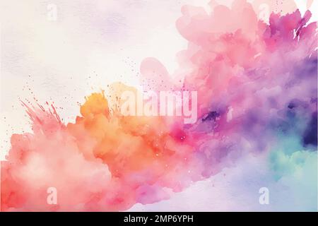 Handbemalte Hintergrunddarstellung in Aquarellfarben Stock Vektor
