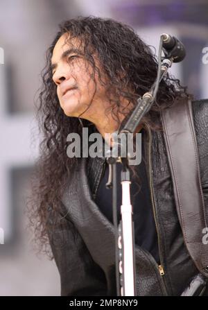 Bassist Mike Inez von Alice in Chains tritt live auf dem Sonisphere Festival auf, einer Veranstaltung für Rock, Metal, Electro und Punk Travel Music im Knebworth House and Park. Knebworth, Großbritannien. 08/01/10. . Stockfoto