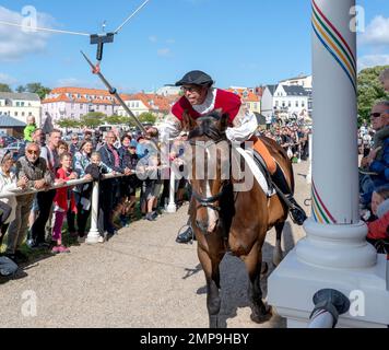 Beim Ringturnier in Augustenborg in Dänemark. Vvbvanbree Fotografie. Stockfoto