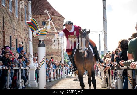 Beim Ringturnier in Augustenborg in Dänemark. Vvbvanbree Fotografie. Stockfoto