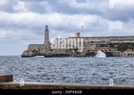 Castillo De Los Tres Reyes Del Morro, Havanna, Kuba. Stockfoto