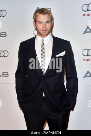 Der amerikanische Film- und Fernsehschauspieler Kellan Lutz besucht die Weltpremiere des brandneuen Audi A8 im Audi Pavillon am Vorabend von Art Basel Miami Beach in Miami Beach, FL. 11/30/2009 Stockfoto