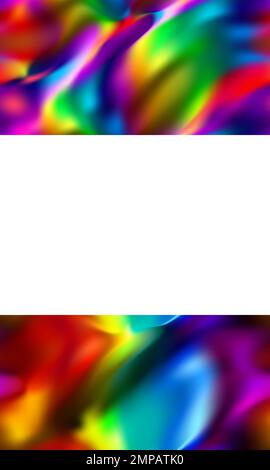 Lebendiges, holographisches, abstraktes Nahtloses Muster in Regenbogenfarben. Lebendiger schillernder Hintergrund Stock Vektor