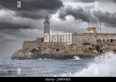 Schloss der drei Könige von Morro, Castillo de los Tres Santos Reyes Magnos del Morro, Havanna, Kuba Stockfoto