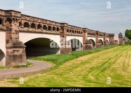 Die alte Kanalbrücke, Minden Aquädukt, Minden, Nordrhein-Westfalen, Deutschland Stockfoto