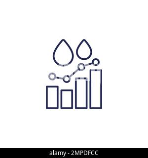 Ölpreisanstieg, wachsendes Diagrammsymbol Stock Vektor