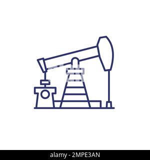 Symbol für die Heberleitung der Ölpumpe Stock Vektor