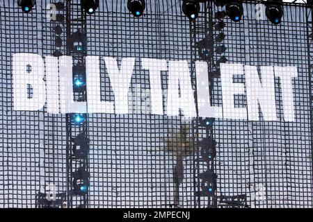 Die Canadian Rocker Billy Talent treten beim Coachella Music and Arts Festival 2009 auf. Indio, Kalifornien. 4/18/09. Stockfoto