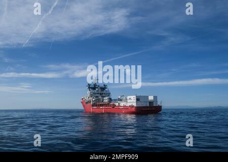 Michael Bunel / Le Pictorium - der Ozean Wikinger im Mittelmeer - 23/12/2022 - Mittelmeer / Mittelmeer - Illustration der NRO Stockfoto