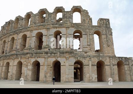 Amphitheater El Jem in Tunesien Stockfoto