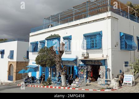 Reiseziel Sidi Bou Said in Tunesien Stockfoto