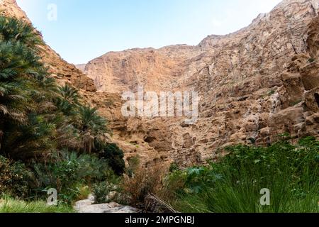 Wadi Shab in oman Stockfoto