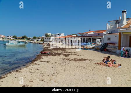 Olhao, Portugal: 14.. April 2022 - Insel Armona in Ria Formosa. Olhao, Algarve, Portugal Stockfoto