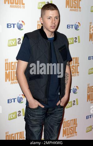 Professor Green tritt bei den BT Digital Music Awards 2010 im Camden Roundhouse, Camden, London, UK, auf. 09/30/2010. Stockfoto