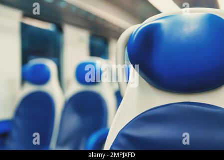 Innenansicht der Doppeldecker Zug. Stockfoto