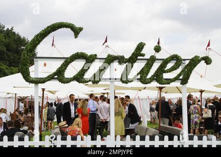 Allgemeiner Blick auf den Cartier International Polotag 26. im Guards Polo Club. London, Großbritannien. 07/25/10. Stockfoto