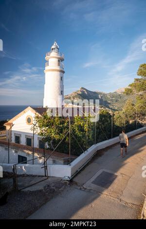 Cap Gros Lighthose, Soller Hafen, Mallorca, Balearen, Spanien Stockfoto