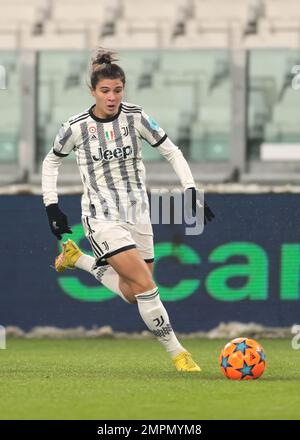 Turin, Italien, 15. Dezember 2022. Sofia Cantore von Juventus während des UEFA Womens Champions League-Spiels im Juventus Stadium, Turin. Der Bildausdruck sollte lauten: Jonathan Moscrop/Sportimage Stockfoto