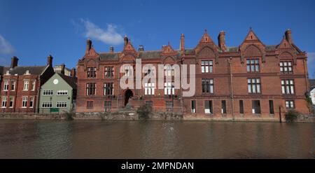 Blick auf den Fluss Great Ouse in Bedford in Großbritannien Stockfoto