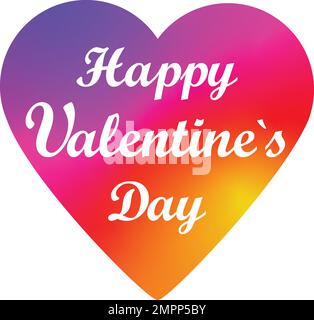 Happy Valentine's Day Heart (alles gute zum Valentinstag, Herz Stock Vektor