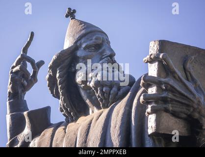 SPLIT, KROATIEN, EUROPA - Statue von Grgur Ninski, dem Bischof von Nin. Statue des Künstlers Ivan Mestrovic. Stockfoto