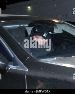 Leonardo DiCaprio verlässt den Nachtclub Apple in Los Angeles, Kalifornien. 9/23/08. Stockfoto