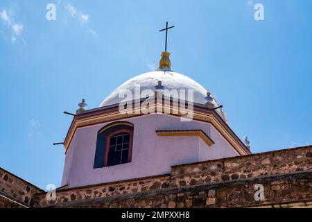 Kuppel der Kirche Santo Domingo de Guzman in Ocotlan de Morelos, Oaxaca, Mexiko. Stockfoto