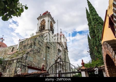 Die Kirche unserer Lieben Frau des Trostes oder Nuestra Senora de Consolación im historischen Zentrum von Oaxaca, Mexiko. UNESCO-Weltkulturerbe. Stockfoto