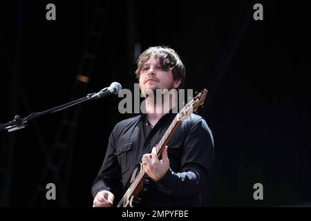 Elbow tritt live auf dem V Fest in London auf. 8/23/09. Stockfoto