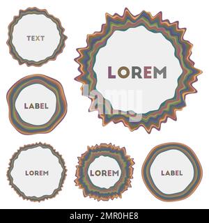 Runde Badges Kollektion. Erstaunliche kreisförmige Hintergründe. Erstaunliche Vektordarstellung. Stock Vektor