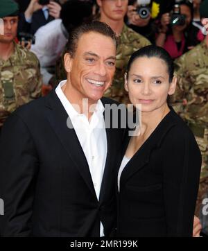 Jean Claude Van Damme bei der britischen Premiere von „The Expendables 2" in London, Großbritannien. 13. August 2012. Stockfoto