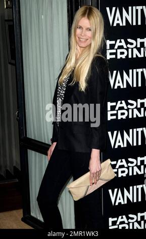 Claudia Schiffer kommt zur Fashion Fringe Veranstaltung in Tini in South Kensington. London, Großbritannien. 3/17/09. Stockfoto