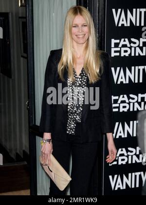 Claudia Schiffer kommt zur Fashion Fringe Veranstaltung in Tini in South Kensington. London, Großbritannien. 3/17/09. Stockfoto