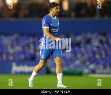 Birmingham, Großbritannien. 31. Januar 2023. Reda Khadra #17 of Birmingham City während des Replay-Spiels der vierten Runde des Emirates FA Cup Birmingham City vs Blackburn Rovers at St Andrews, Birmingham, Großbritannien, 31. Januar 2023 (Foto von Gareth Evans/News Images) in Birmingham, Großbritannien, am 1./31. Januar 2023. (Foto: Gareth Evans/News Images/Sipa USA) Guthaben: SIPA USA/Alamy Live News Stockfoto